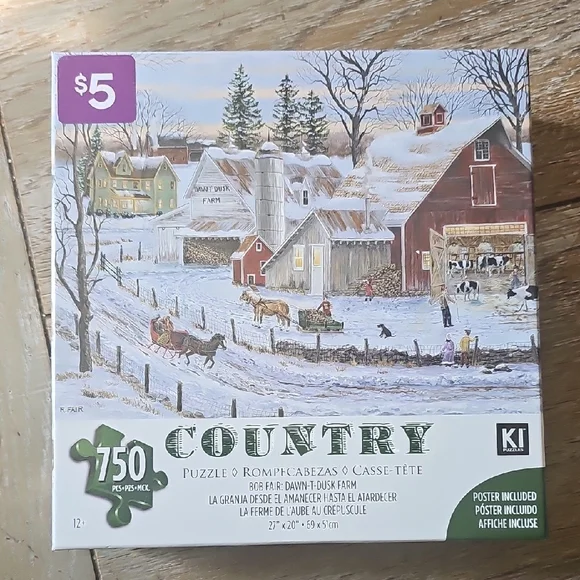 750pcs Country Puzzle- Poster Included - Picture 1 of 1